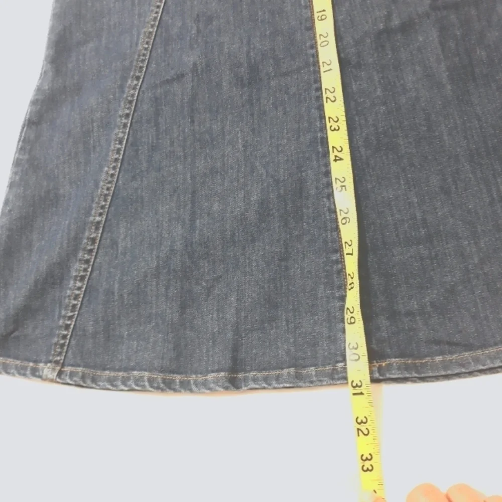Talbots Stretch Cotton Denim Blue with Back Zipper Skirt Size 4
